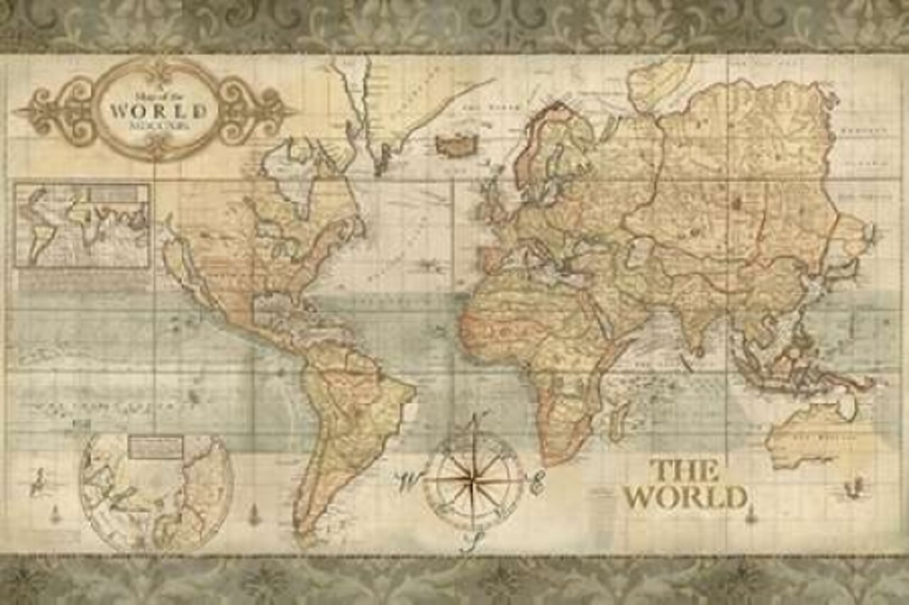 Classic World Map Poster Print by Cynthia Coulter - Item # VARPDXRB11246CC